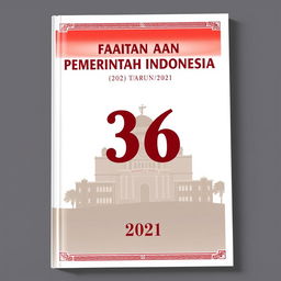 An eye-catching book cover for 'Peraturan Pemerintah Indonesia No