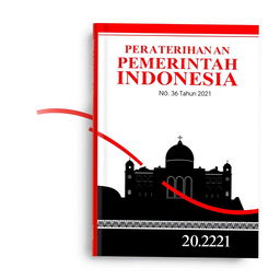 An eye-catching book cover for 'Peraturan Pemerintah Indonesia No