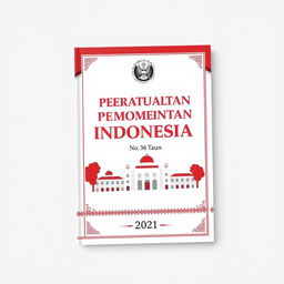 An eye-catching book cover for 'Peraturan Pemerintah Indonesia No