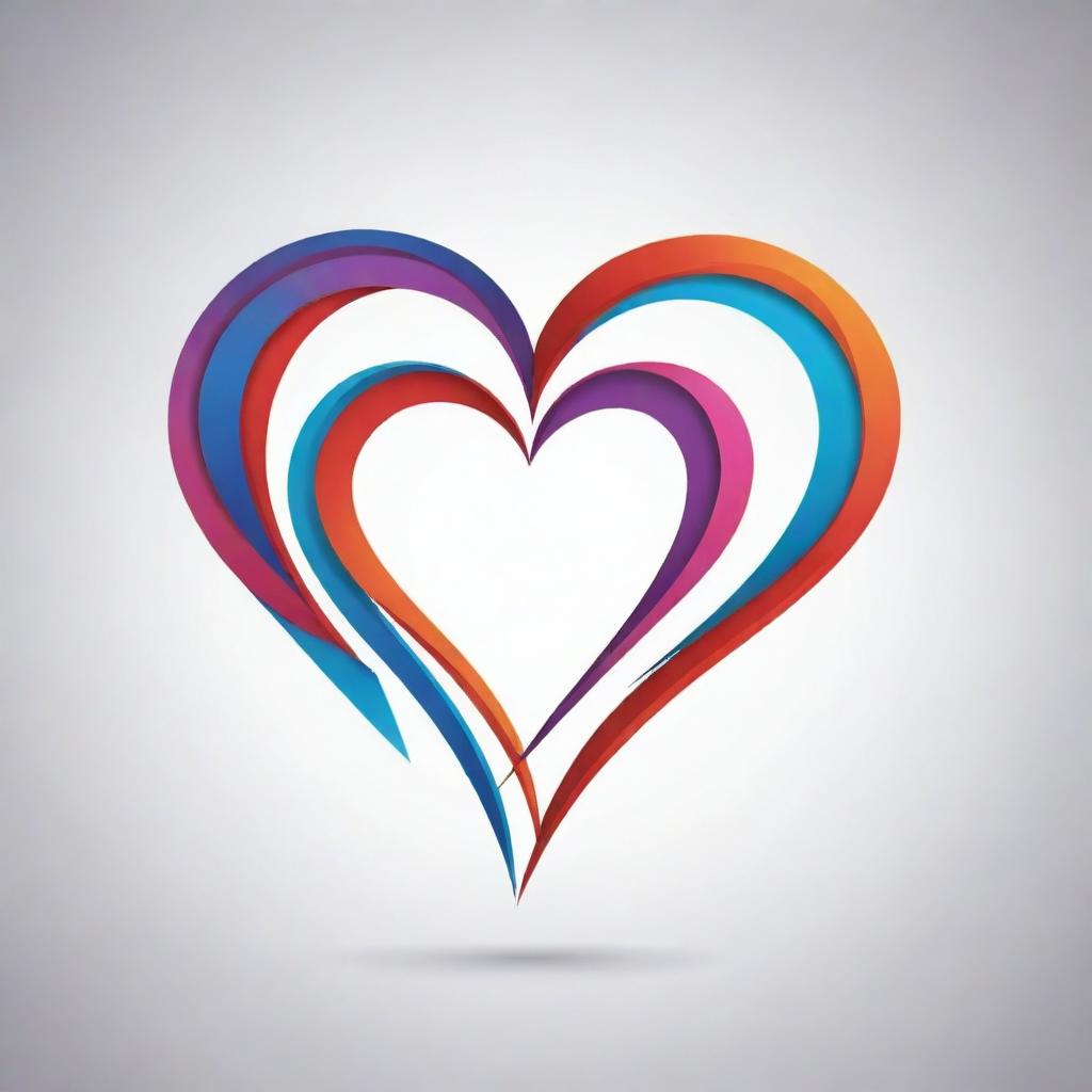 Create a 2D artwork symbol that embodies love, passion, and life.