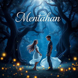 A captivating book cover for a Wattpad story titled 'Mentahan'