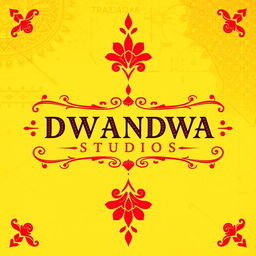 A vibrant poster for DWANDWA STUDIOS that embodies the cultural essence of Karnataka, India