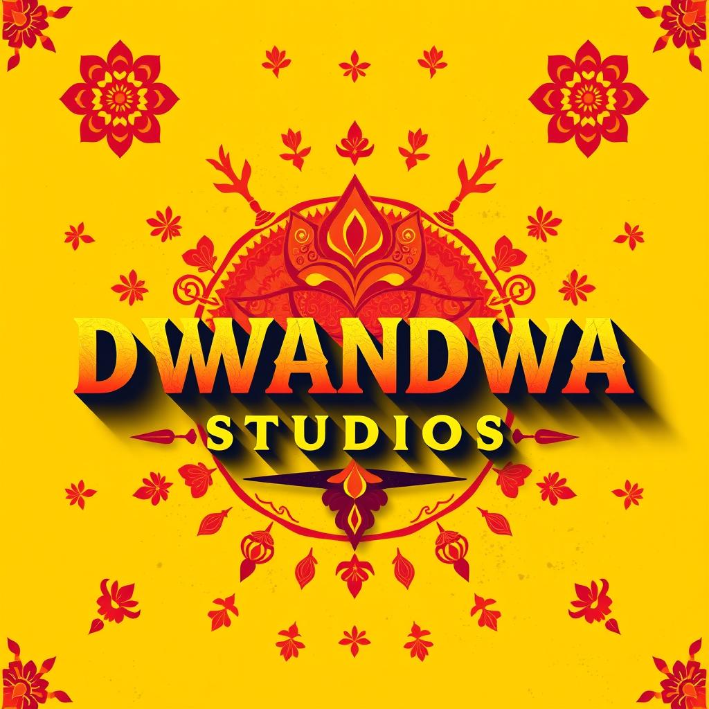 A vibrant poster for DWANDWA STUDIOS that embodies the cultural essence of Karnataka, India