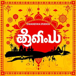 An eye-catching poster for DWANDWA STUDIOS showcasing the name translated into Kannada as 'ದ್ವಂದ್ವ ಸ್ಟುಡಿಯೋಸ್'