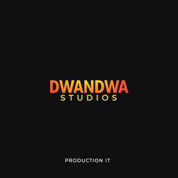 An striking poster for DWANDWA STUDIOS featuring a bold black background that creates a dramatic and sophisticated atmosphere