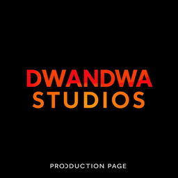 An striking poster for DWANDWA STUDIOS featuring a bold black background that creates a dramatic and sophisticated atmosphere