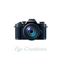 A captivating poster for 'Magical Eye Creations' featuring a pristine white background that evokes a sense of purity and clarity