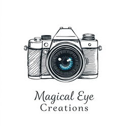 An enchanting poster for 'Magical Eye Creations' featuring a bright white background that enhances the feeling of openness and creativity