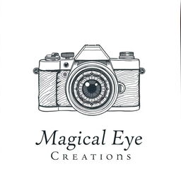 An enchanting poster for 'Magical Eye Creations' featuring a bright white background that enhances the feeling of openness and creativity