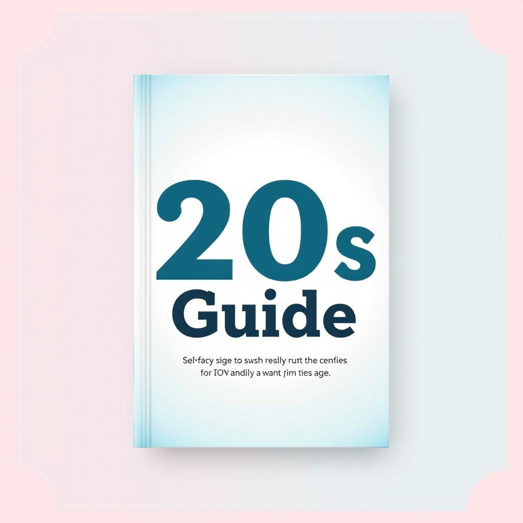 A simple yet striking e-book cover titled '20s Guide', capturing the essence of self-development in the context of the twenties age