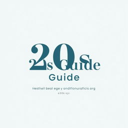 A simple yet striking e-book cover titled '20s Guide', capturing the essence of self-development in the context of the twenties age