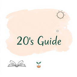 A simple yet inspiring e-book cover titled '20s Guide', focused on themes of self-development and self-awareness