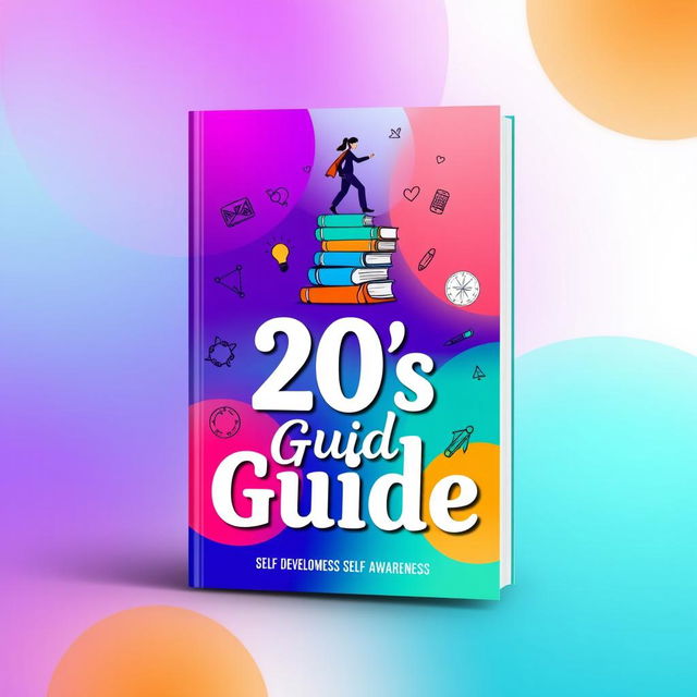 A creatively designed and inspiring e-book cover titled '20s Guide', emphasizing self-development and self-awareness