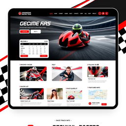 A modern and sleek website layout for the Krasnodar Racing Team's official webpage