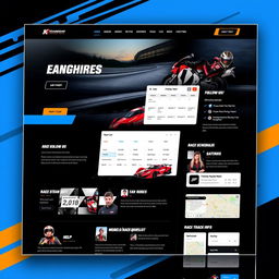 A modern and sleek website layout for the Krasnodar Racing Team's official webpage