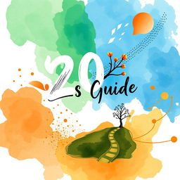 A creative e-book cover titled '20s Guide', focusing on self-development and self-awareness