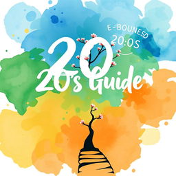 A creative e-book cover titled '20s Guide', focusing on self-development and self-awareness