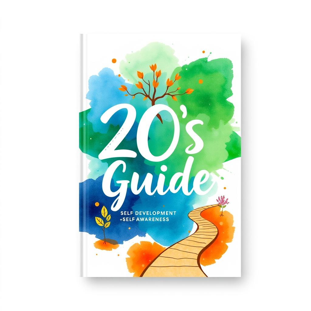 A creative e-book cover titled '20s Guide', focusing on self-development and self-awareness