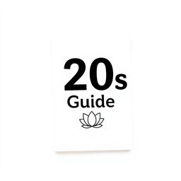 A simple e-book cover titled '20s Guide', focused on self-development and self-awareness