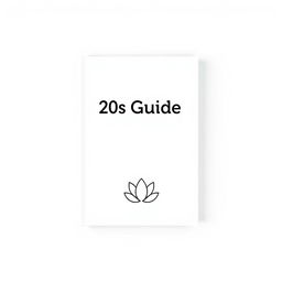 A simple e-book cover titled '20s Guide', focused on self-development and self-awareness