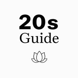 A simple e-book cover titled '20s Guide', focused on self-development and self-awareness