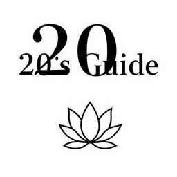 A simple e-book cover titled '20s Guide', focused on self-development and self-awareness