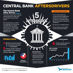 A dynamic and engaging infographic that summarizes the latest financial news including Central Bank Aftershock and key market moves