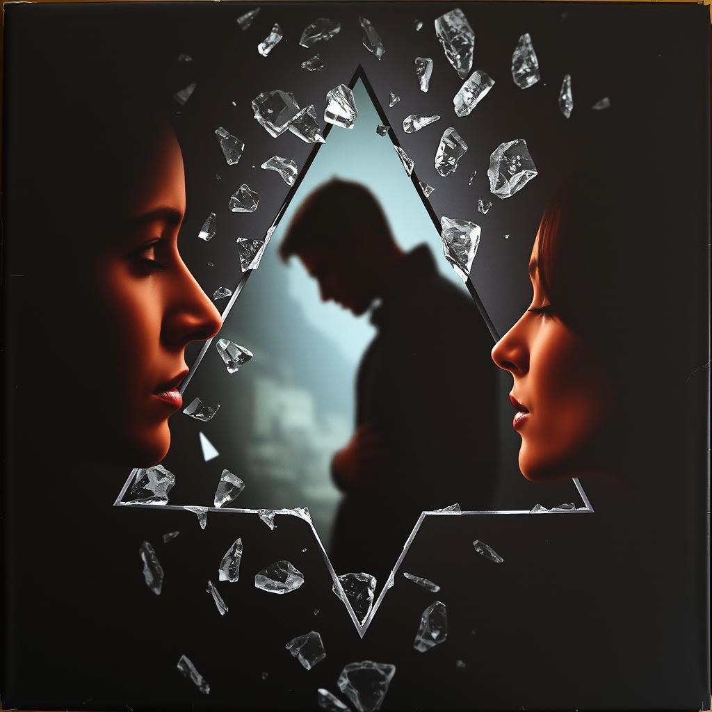 A cover image representing an intense love triangle