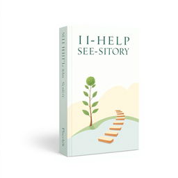 A book cover design for a self-help drama story featuring a minimalist concept