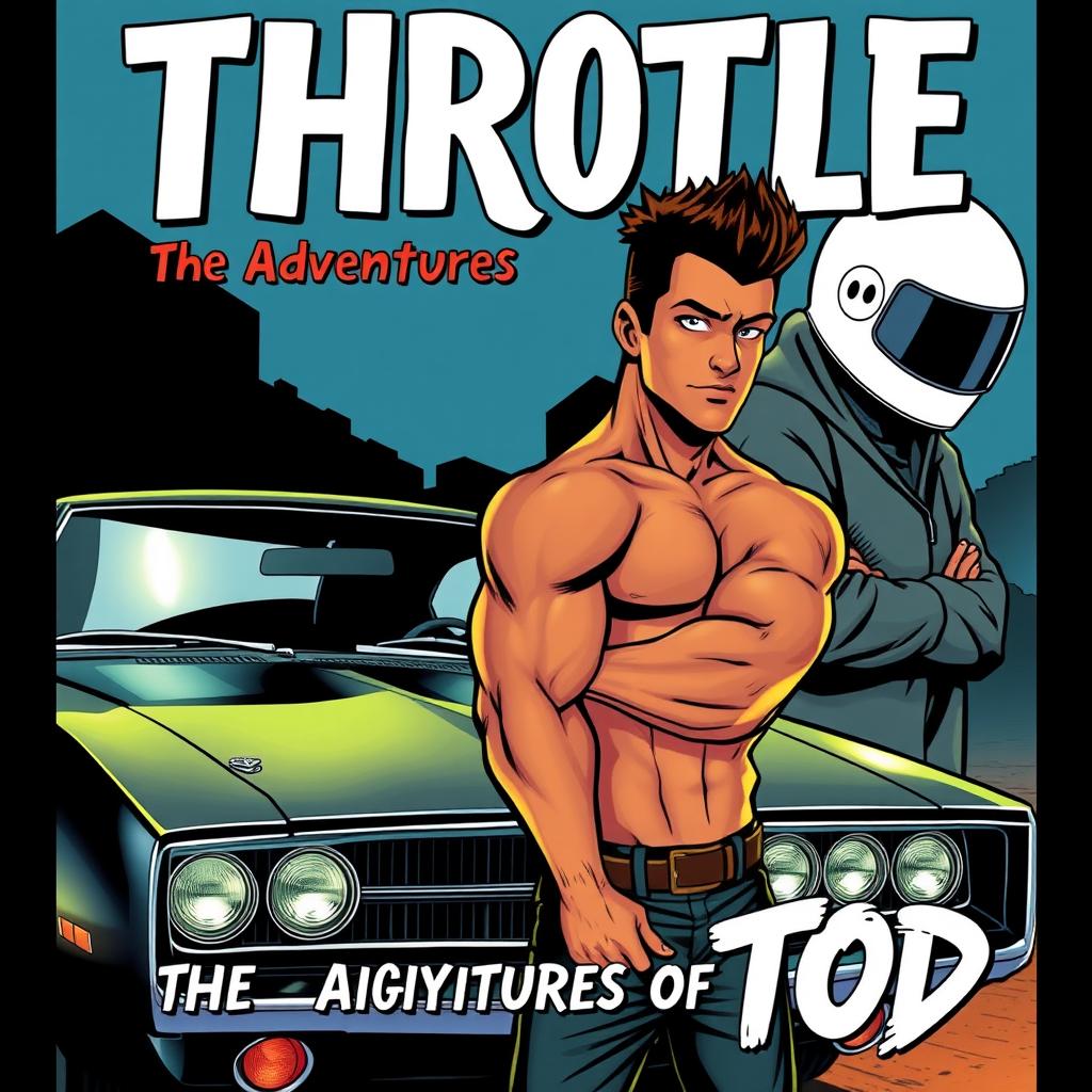 Comic style cover for the book titled 'Throttle: The Adventures of Tod'