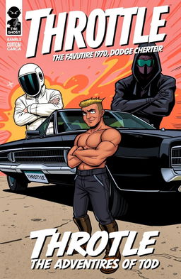 A dynamic comic book cover for 'Throttle: The Adventures of Tod'