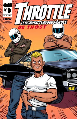 A dynamic comic book cover for 'Throttle: The Adventures of Tod'