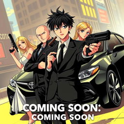 A captivating game poster for the anime-style, GTA-like open-world criminal action adventure titled 'Criminal Case Chronicles: Zhurawljov'