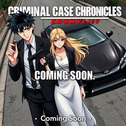 An anime style poster for a game titled "Criminal Case Chronicles: Zhurawljov"