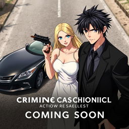 An anime style poster for a game titled "Criminal Case Chronicles: Zhurawljov"