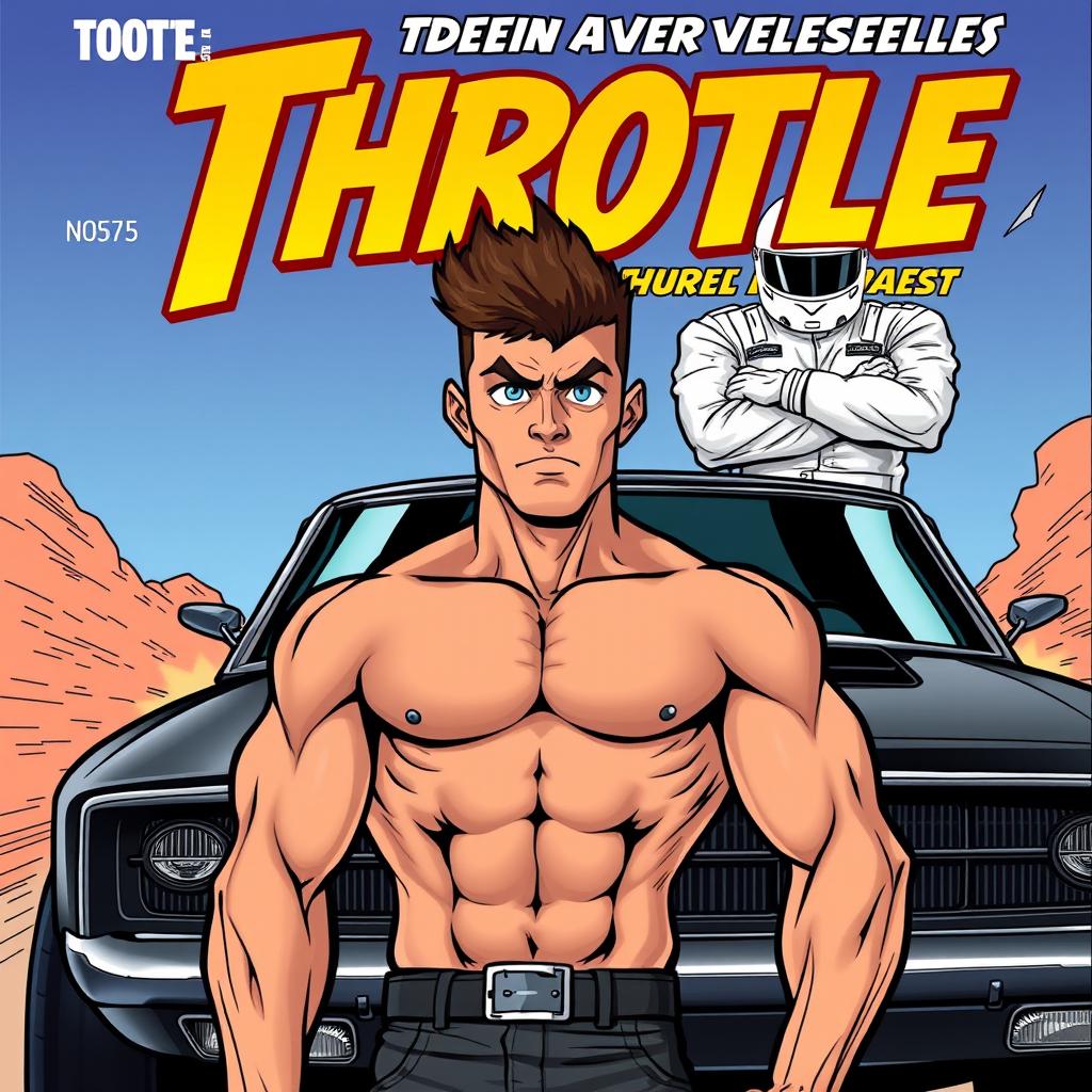 An eye-catching comic book cover for 'Throttle: The Adventures of Tod'