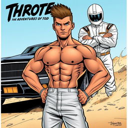 An eye-catching comic book cover for 'Throttle: The Adventures of Tod'