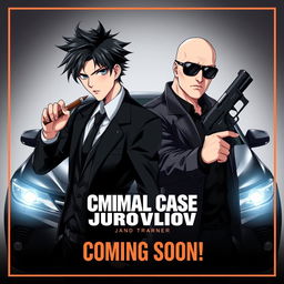 An eye-catching poster for an anime style game titled 'Criminal Case Chronicles: Juravliov'