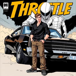 A captivating comic book cover for 'Throttle: The Adventures of Tod'