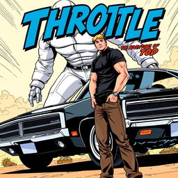 A dynamic comic book cover for 'Throttle: The Adventures of Tod'