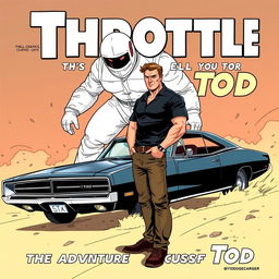 A dynamic comic book cover for 'Throttle: The Adventures of Tod'