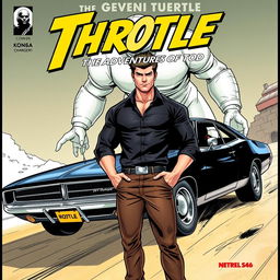 A dynamic comic book cover for 'Throttle: The Adventures of Tod'