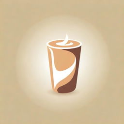 Create a highly realistic logo representing milk tea, withtones of brown and white, possibly including visual aspects like a glass, tealeaves, or milk splash.