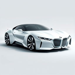 A stunning futuristic white BMW bolide that embodies the pinnacle of automotive design and performance