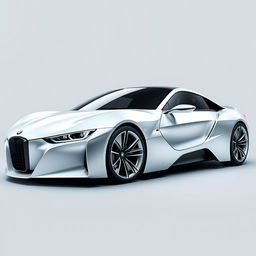 A stunning futuristic white BMW bolide that embodies the pinnacle of automotive design and performance