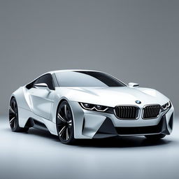 A stunning futuristic white BMW bolide that embodies the pinnacle of automotive design and performance