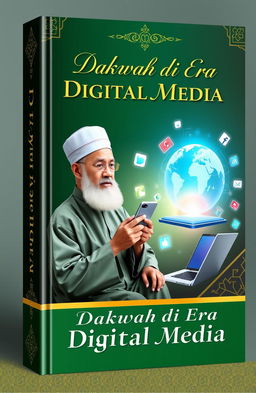 An A5 book cover for a book titled 'Dakwah di Era Digital Media'