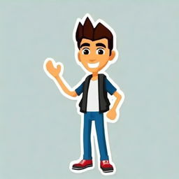 A friendly digital avatar characterized as 'El Matti'. He has striking features, a warm smile, stylish attire, and radiates a cool, approachable attitude.