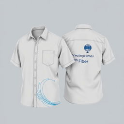 A stylish shirt design for professionals involved in Fiber To The Home (FTTH) network projects