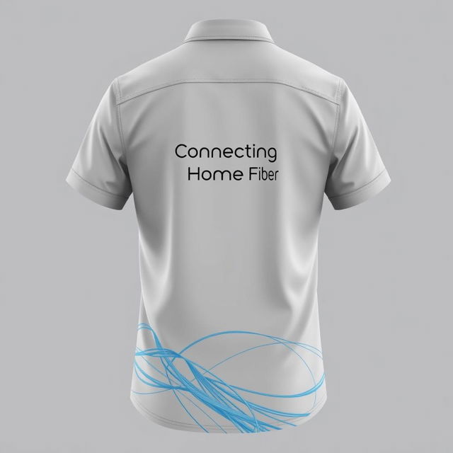 A stylish shirt design for professionals involved in Fiber To The Home (FTTH) network projects